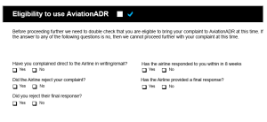 AviationADR Complaint form eligibility